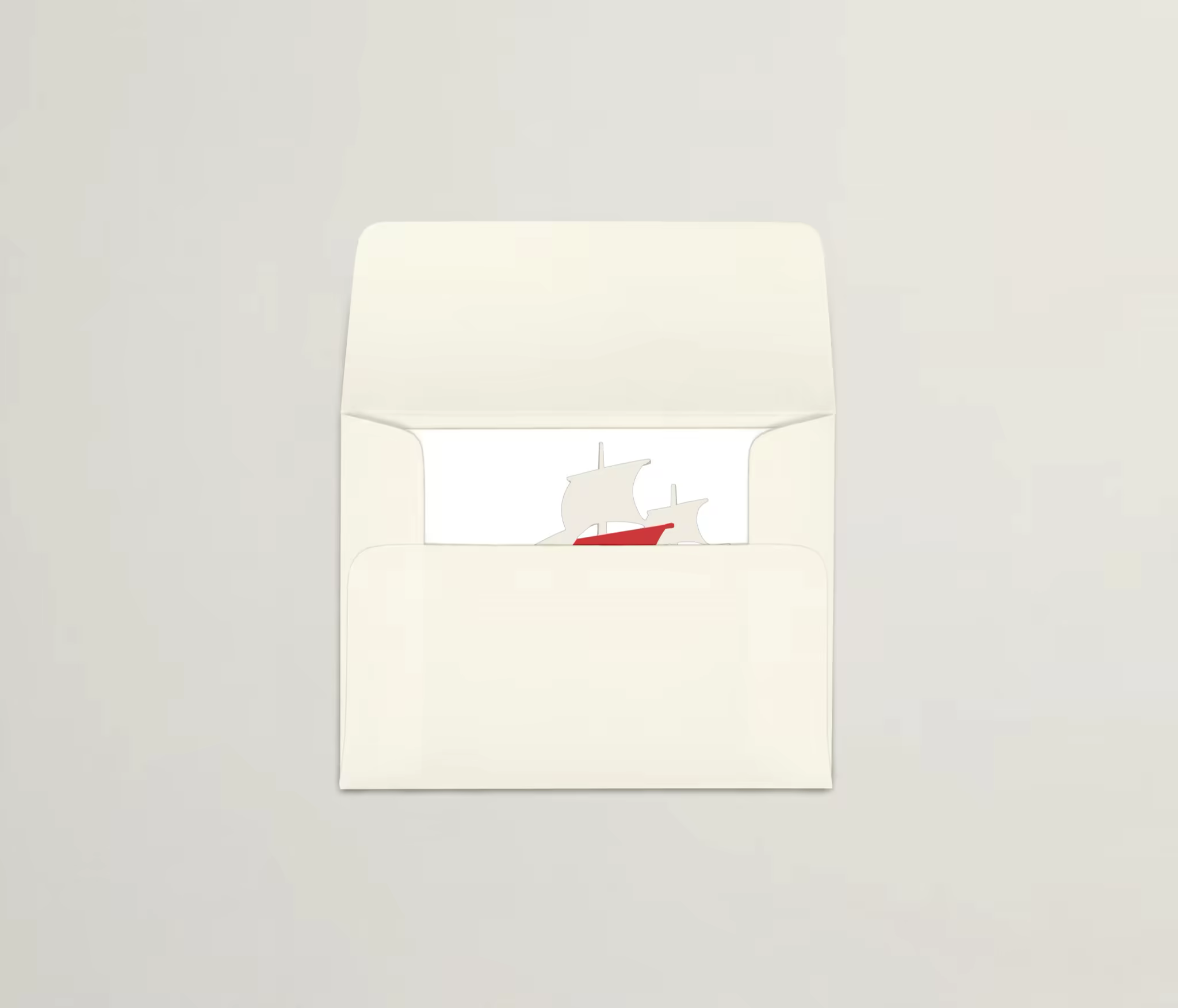 Open Envelope Mockup With a Card Tucked Inside
