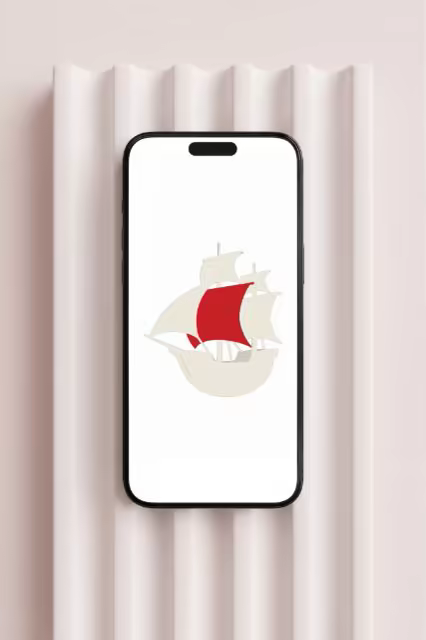 Phone Mockup on a Fluted Blush Plaster Panel