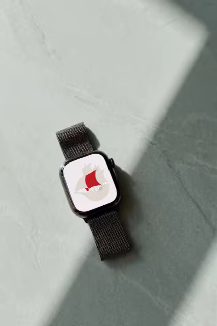 Smartwatch Mockup on Sunlit Concrete