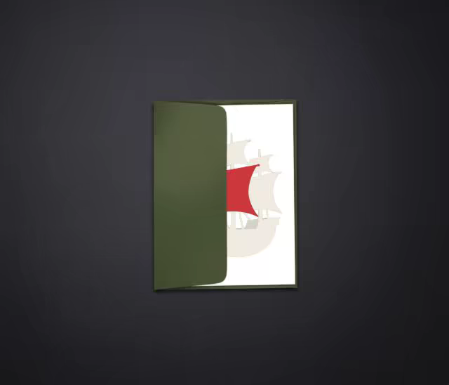 Greeting Card Mockup With an Olive Envelope