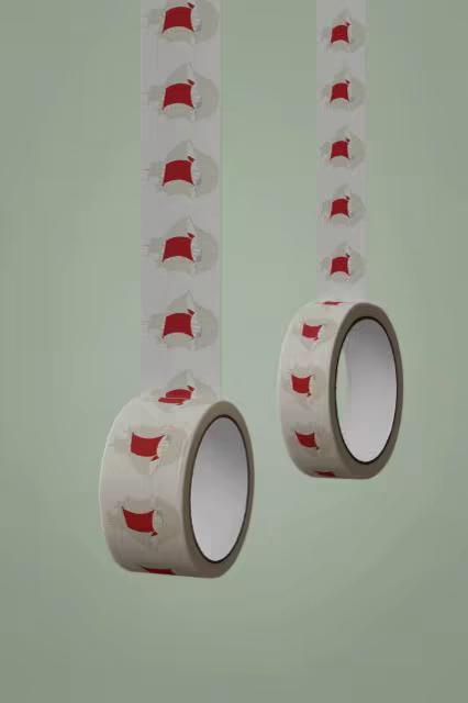 Hanging Packing Tape Mockup on Sage Green