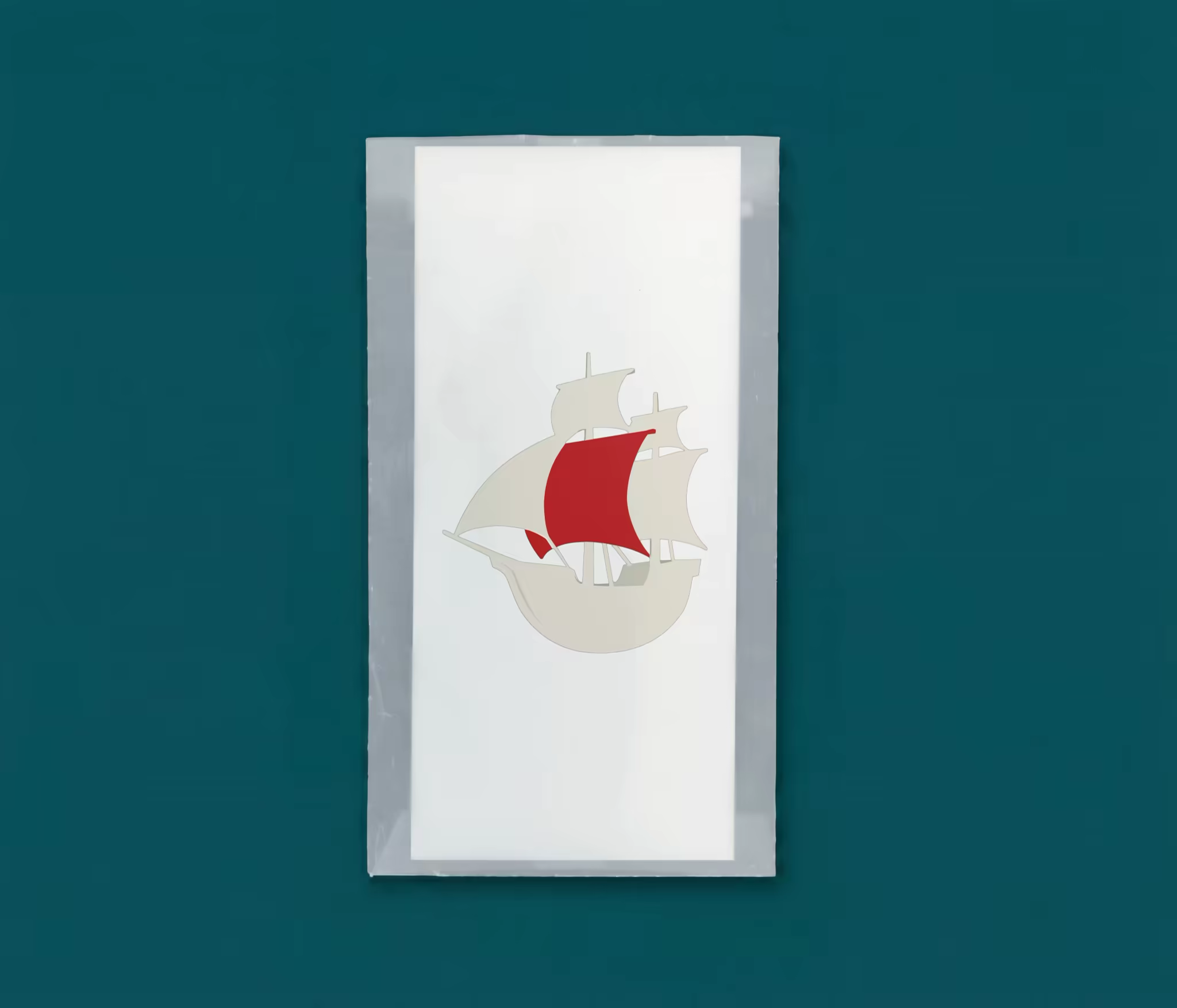 Flyer Mockup in a Translucent Sleeve on Teal