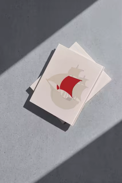 Softcover Book Mockup Pair on Grey Concrete