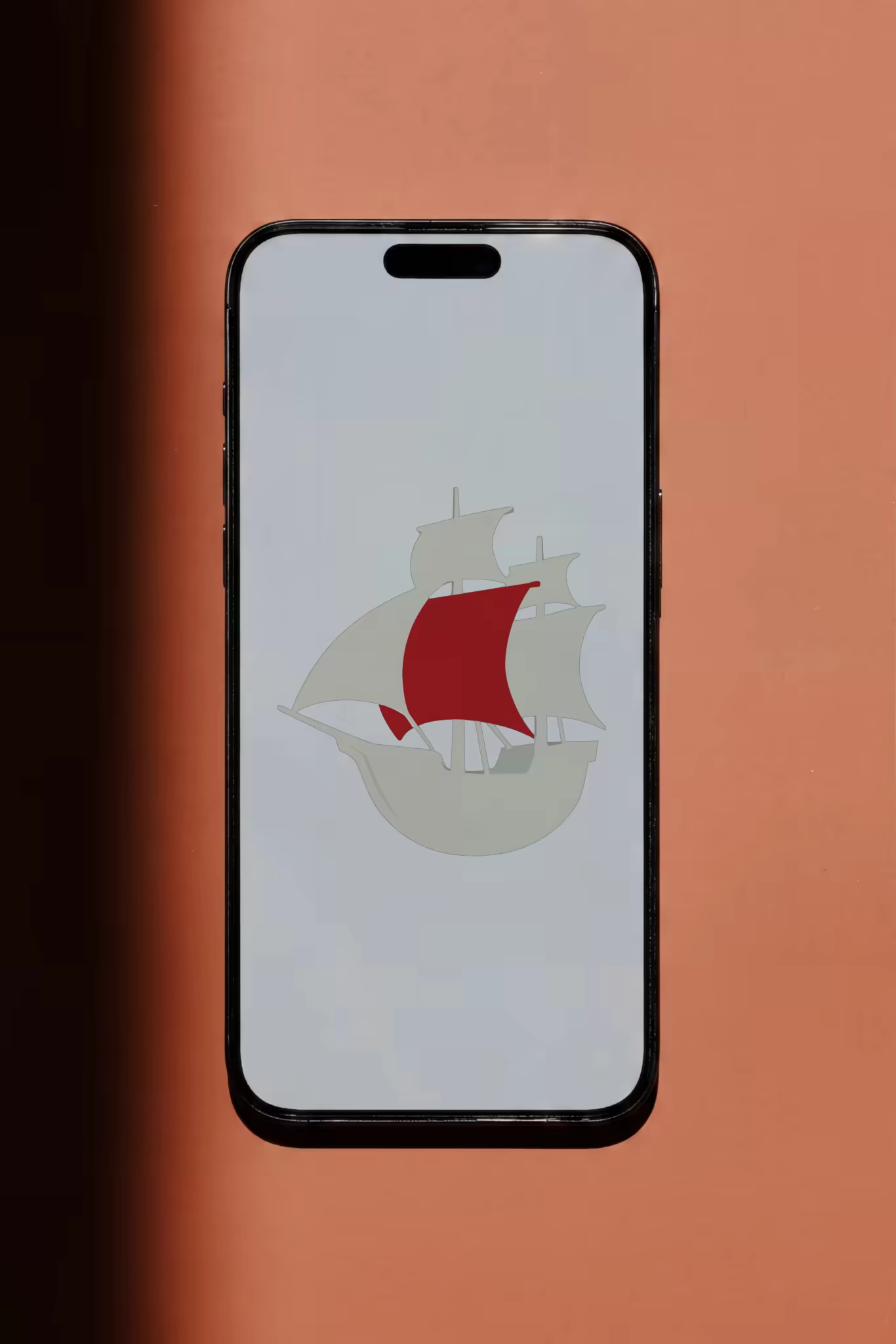Smartphone Mockup on a Salmon Pink Wall