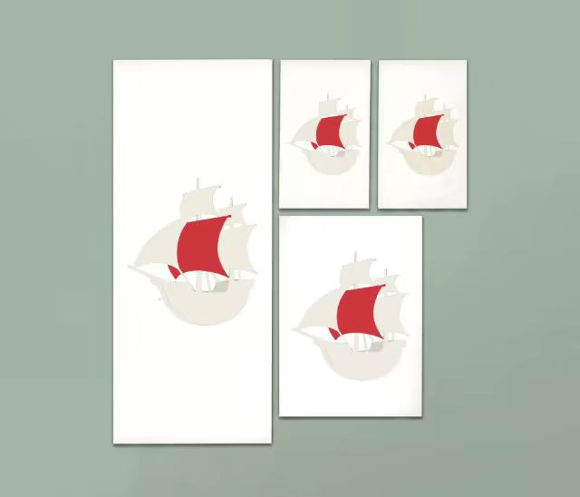 Stationery Set Mockup on a Sage Background