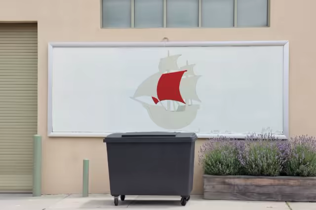 Wide Billboard Mockup on a Cream Stucco Wall