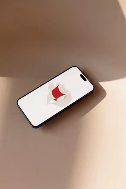 Smartphone Mockup on a Curved Taupe Sweep