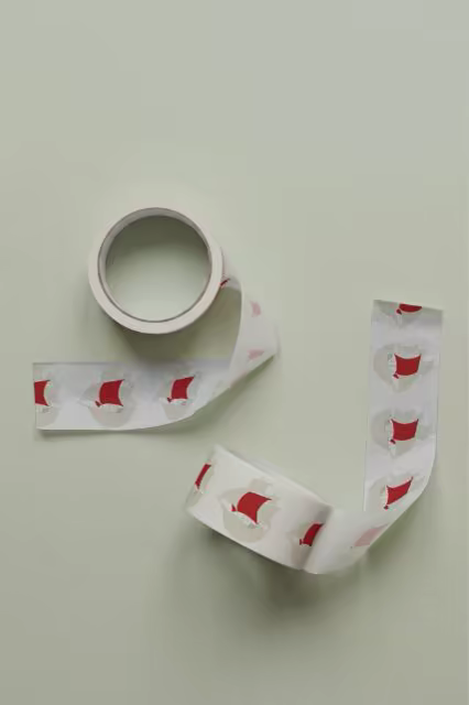 Packing Tape Roll Mockup With Loose Strips