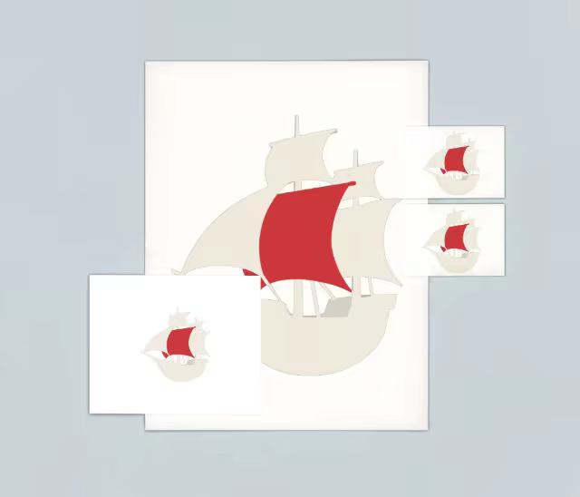 Stationery Suite Mockup on Cool Grey