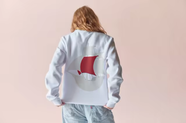 Crewneck Sweatshirt Mockup on a Blush Set