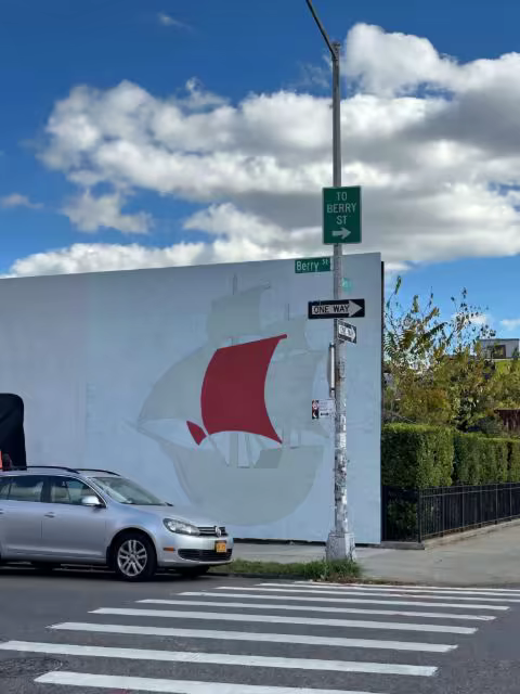 Painted Corner Mural Mockup by a Crosswalk