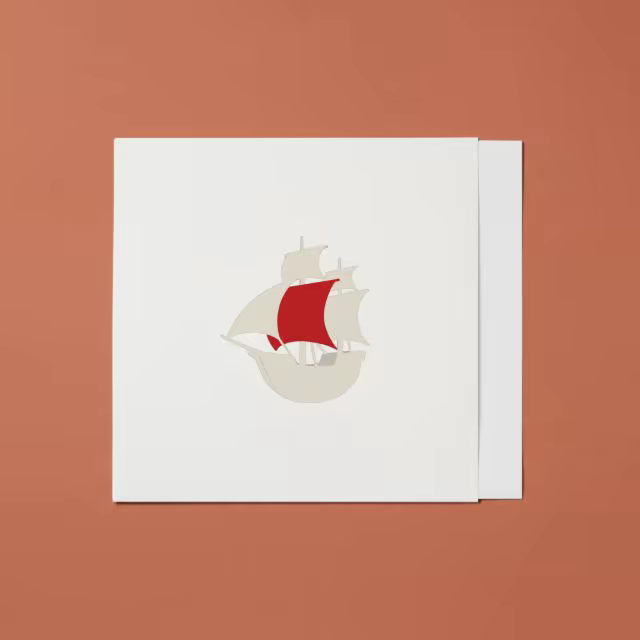 Square Record Sleeve Mockup on Terracotta
