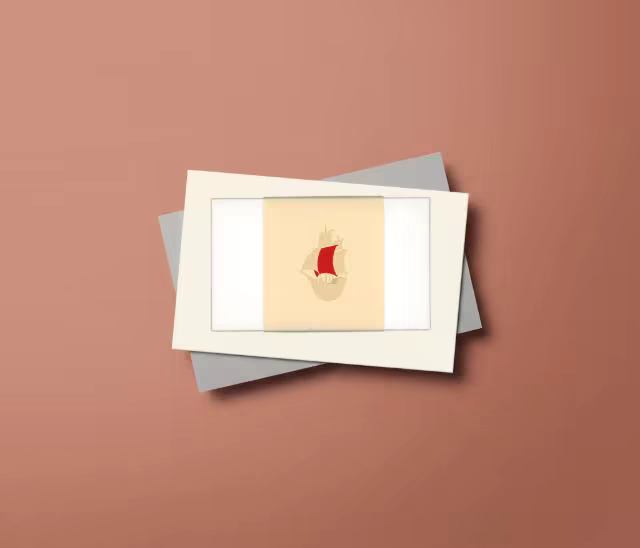 Business Card Mockup on a Clay Pink Background