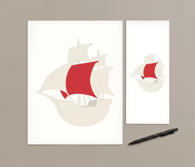 Letterhead Mockup With DL Card and Black Pen