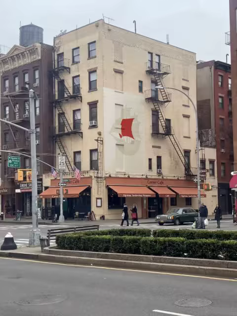 Building Mural Mockup on a Cream City Walk-Up