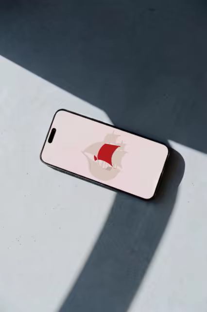 Smartphone Mockup in Hard Sun on Pale Concrete