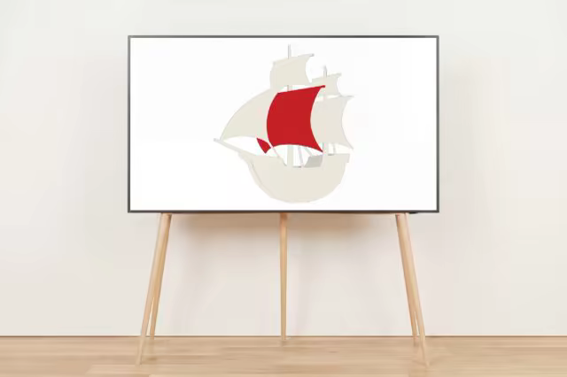Display Screen Mockup on a Wooden Easel Stand
