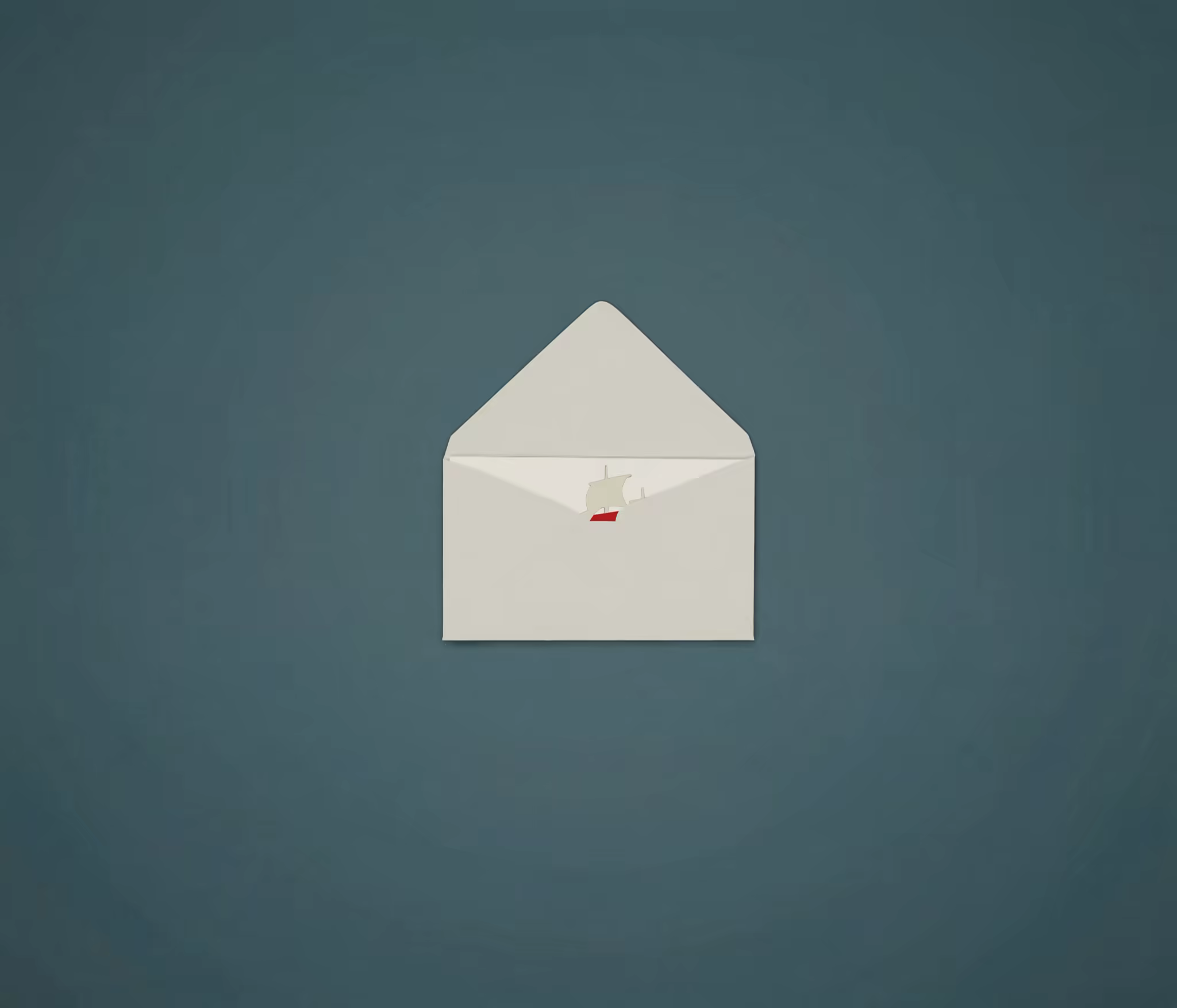 Envelope Mockup Opened on a Dark Teal Backdrop
