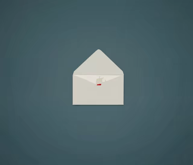 Envelope Mockup Opened on a Dark Teal Backdrop
