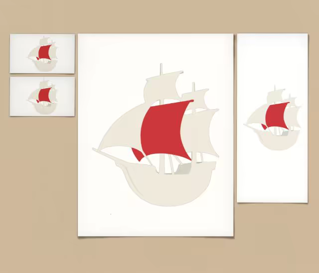 Print Suite Mockup With Poster and Cards on Tan