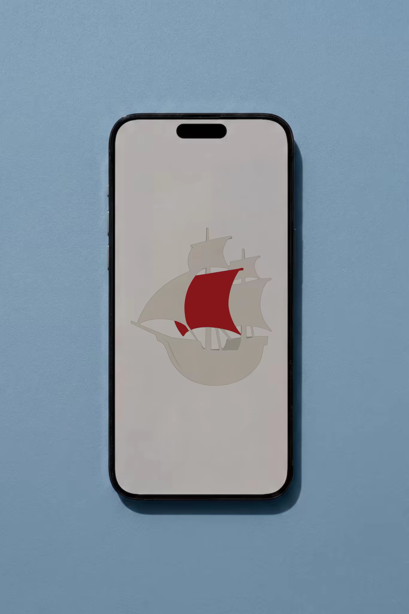 Smartphone Mockup Upright on Powder Blue