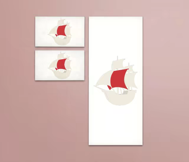 Card Set Mockup Arranged on a Dusty Pink Wall