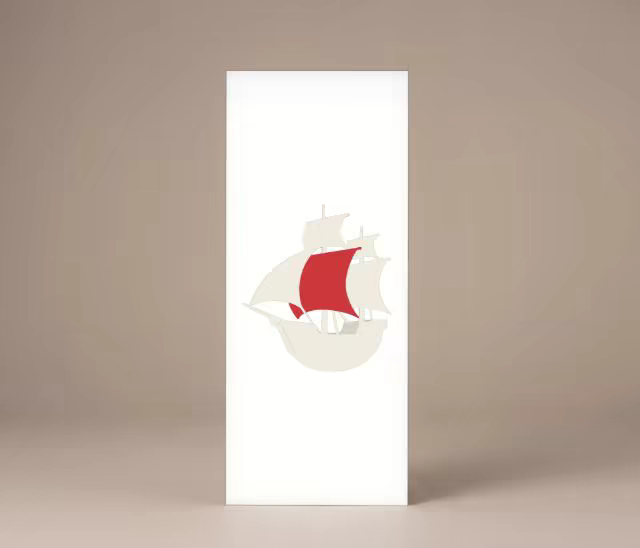 Tall DL Card Mockup Standing in Studio Light
